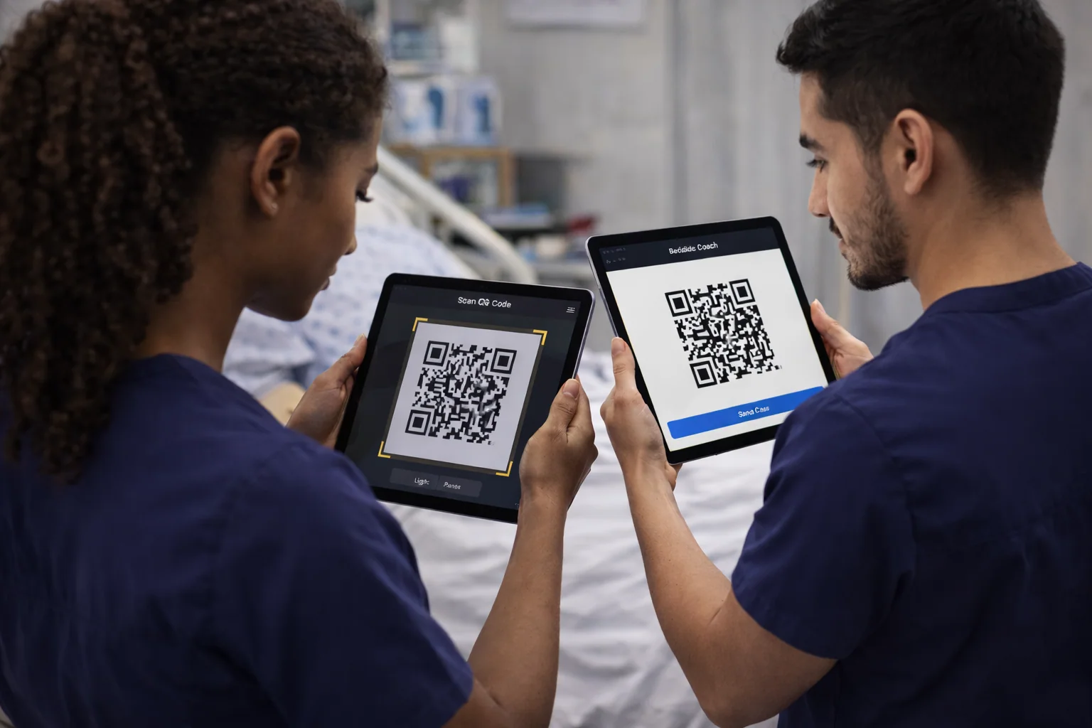Sharing a custom case with QR codes in Bedside Coach